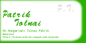 patrik tolnai business card
